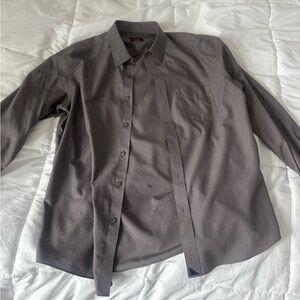 untuckit sangiovese mens medium long sleeve button up grey